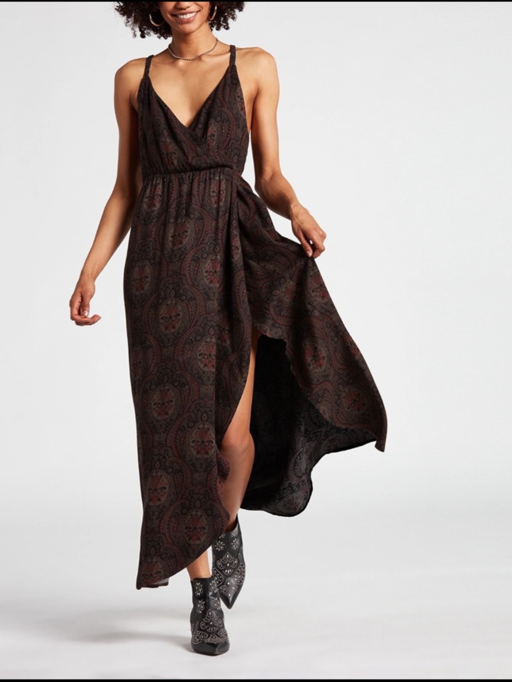 Volcom Paisley Slip Maxi Dress – Size S (4/6) EUC